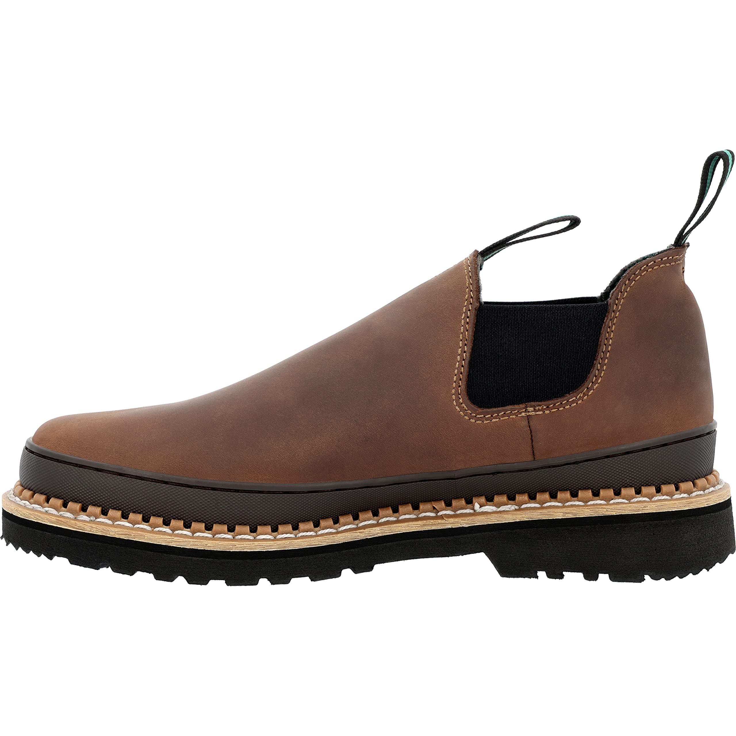 Georgia Giant Romeo Slip-On Boots - GR262, Full-Grain Leather Non-Slip Lightweight Work Shoes With Oil-Resistant Bumper Guard, Dark Brown, Crazy Horse Leather - Image 3