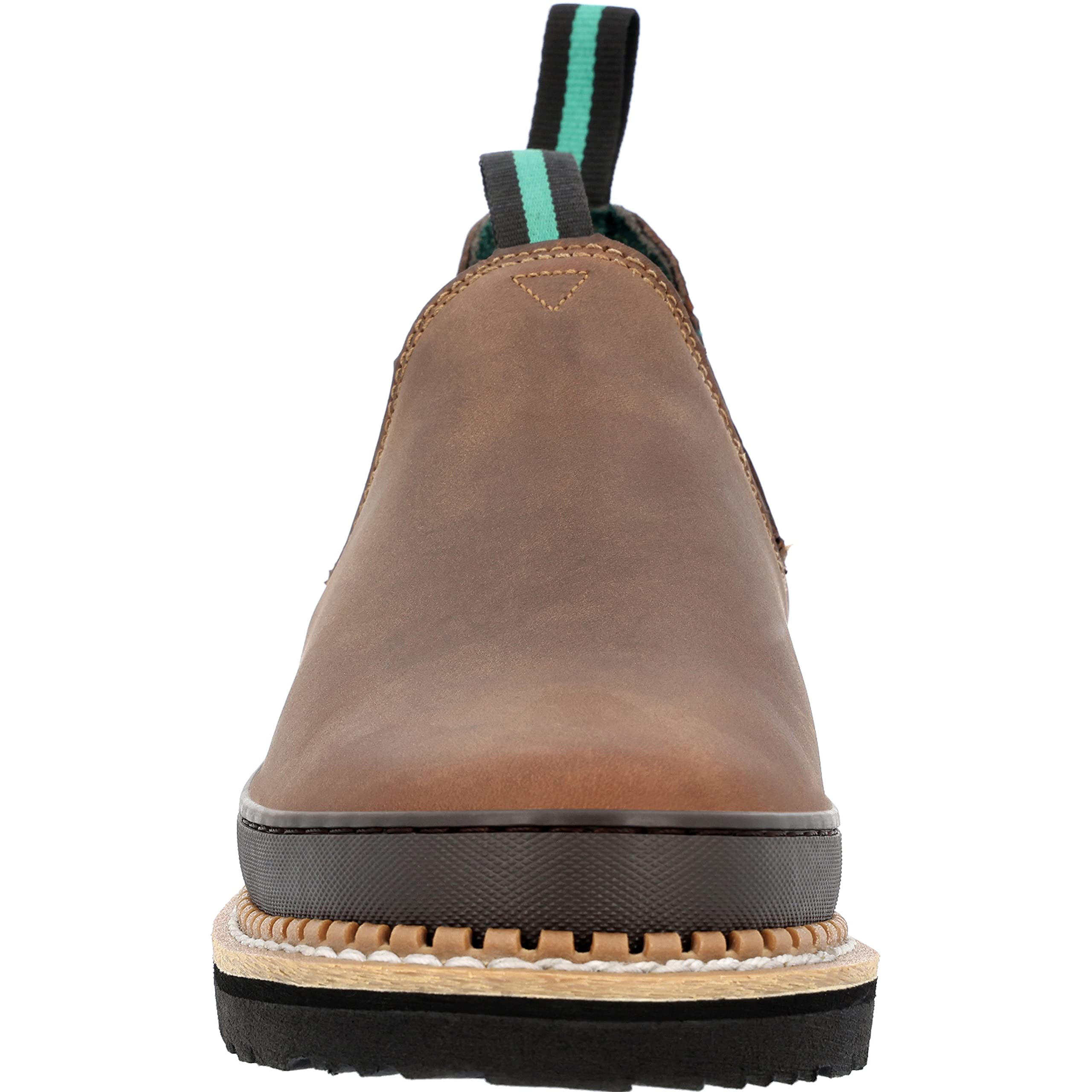 Georgia Giant Romeo Slip-On Boots - GR262, Full-Grain Leather Non-Slip Lightweight Work Shoes With Oil-Resistant Bumper Guard, Dark Brown, Crazy Horse Leather - Image 4